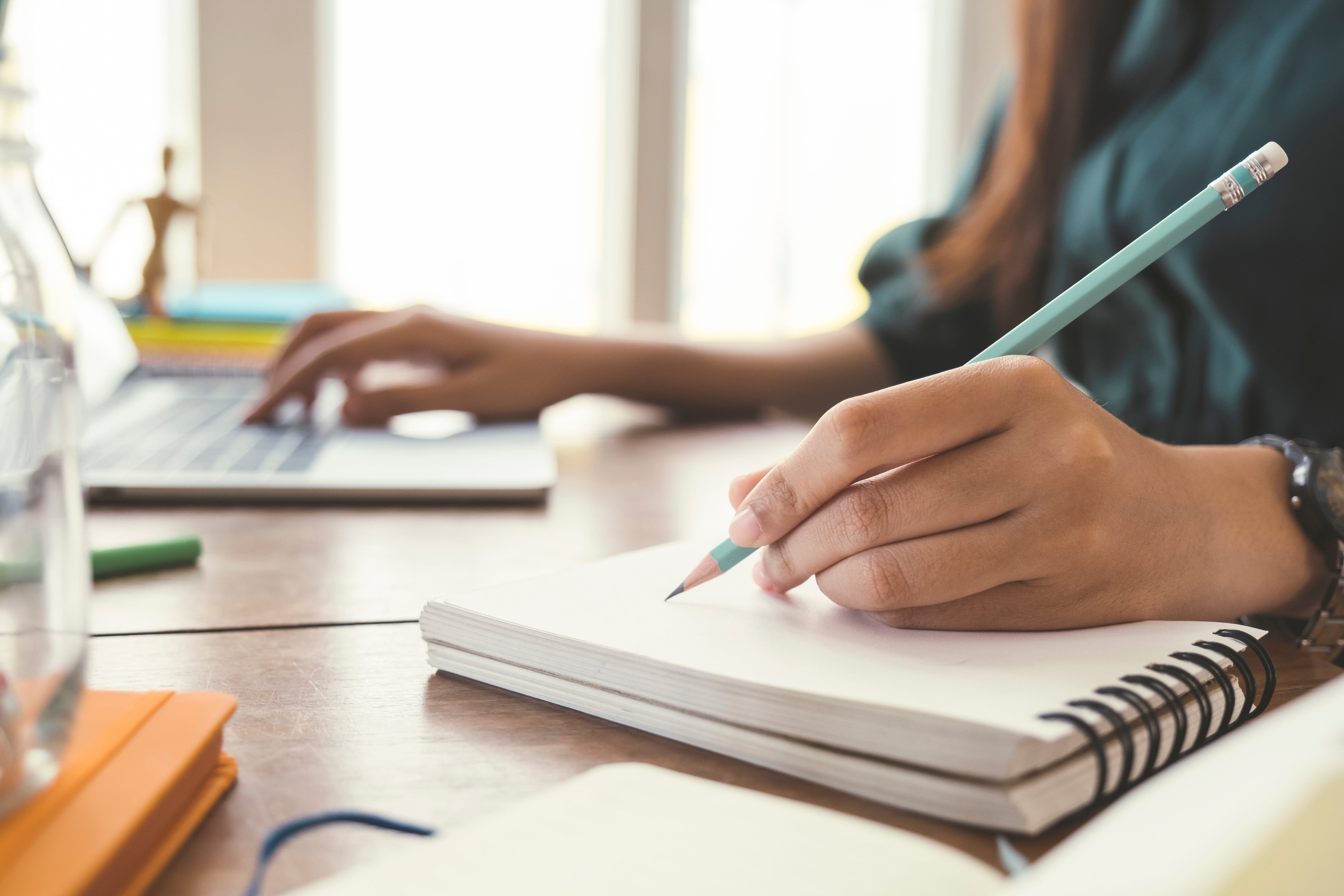 Image of writing together